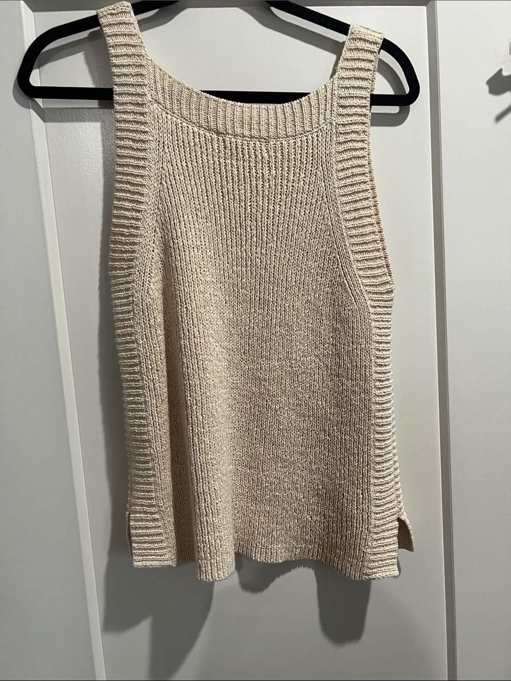 J. Crew Beige/Cream Ribbed Knit Tank Top - Picture 3 of 5